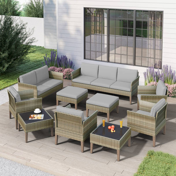 Lark Manor Annancy 6Piece Outdoor Conversation Set with Sofa and Club